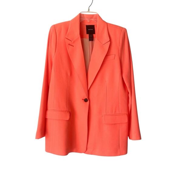 Smythe Tailored Blazer Neon Tangerine Revolve Size 14 - Picture 2 of 8